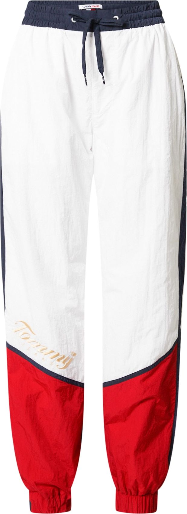 Tommy Jeans Kalhoty marine modrá / žlutá / červená / bílá