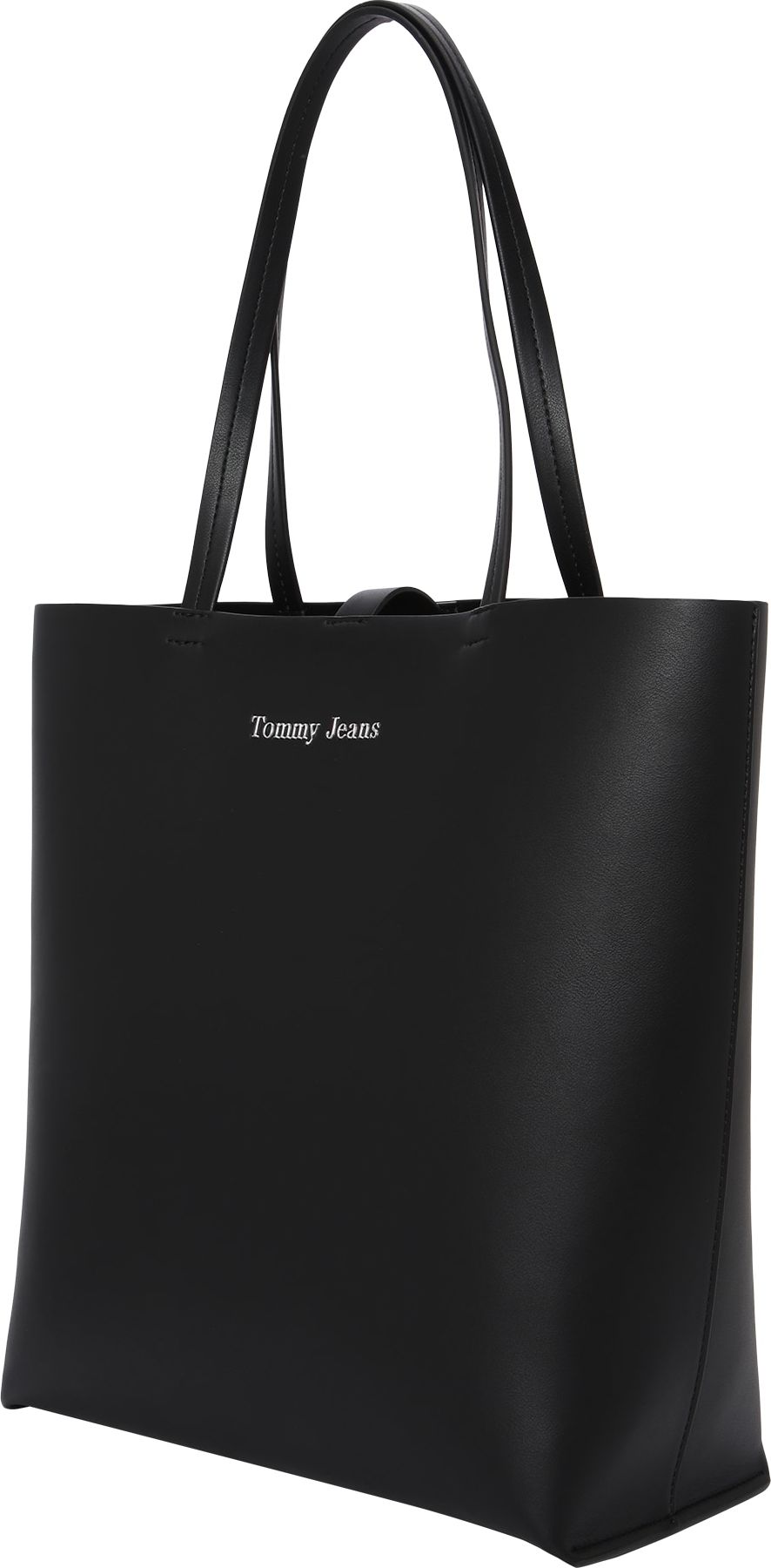 Tommy Jeans Nákupní taška 'North South' černá / stříbrná