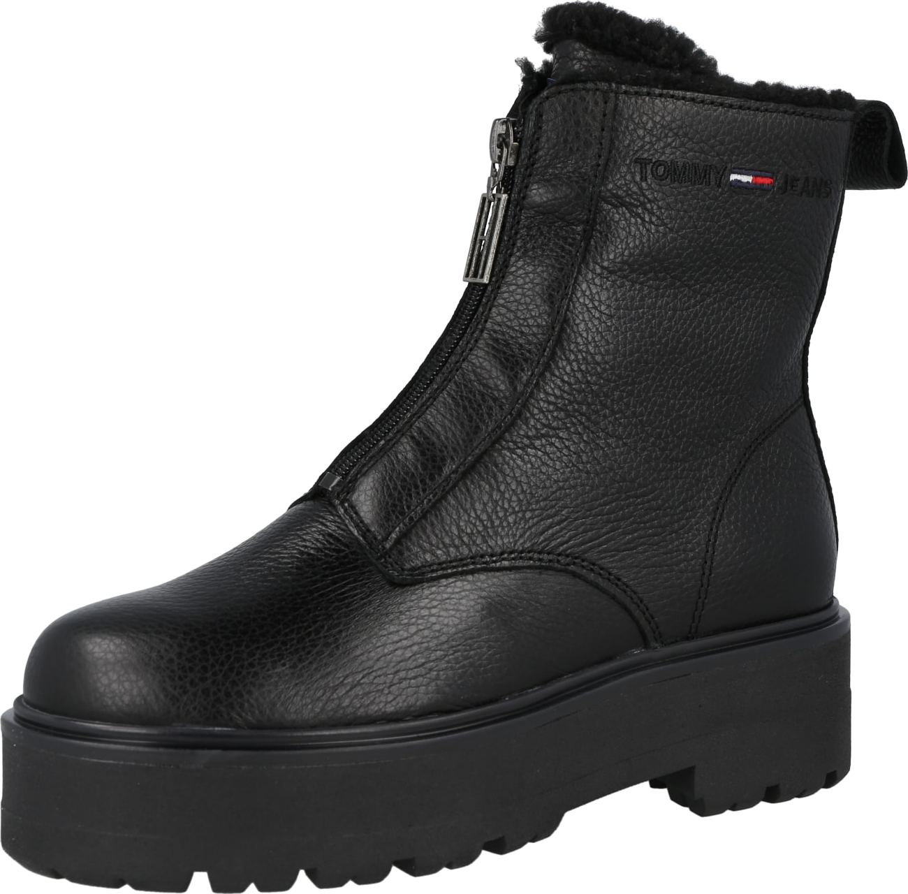 Tommy Jeans Nízké kozačky červená / černá / bílá