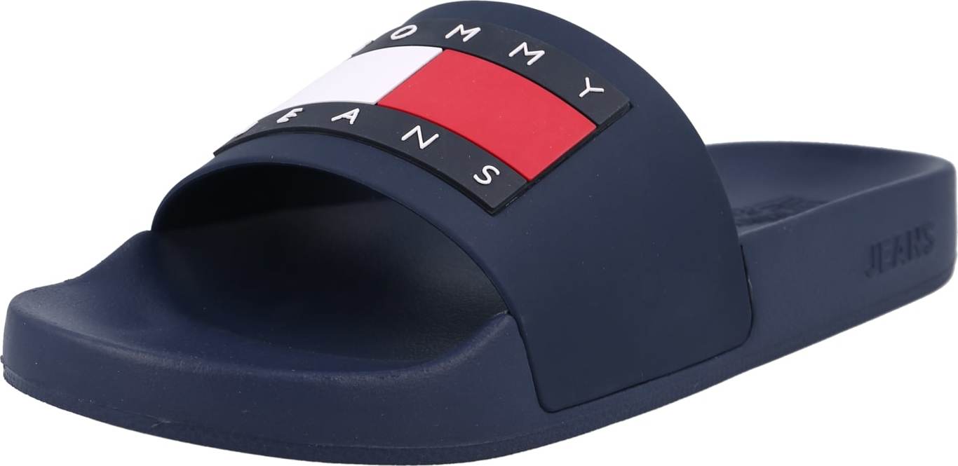 Tommy Jeans Pantofle námořnická modř / červená / bílá
