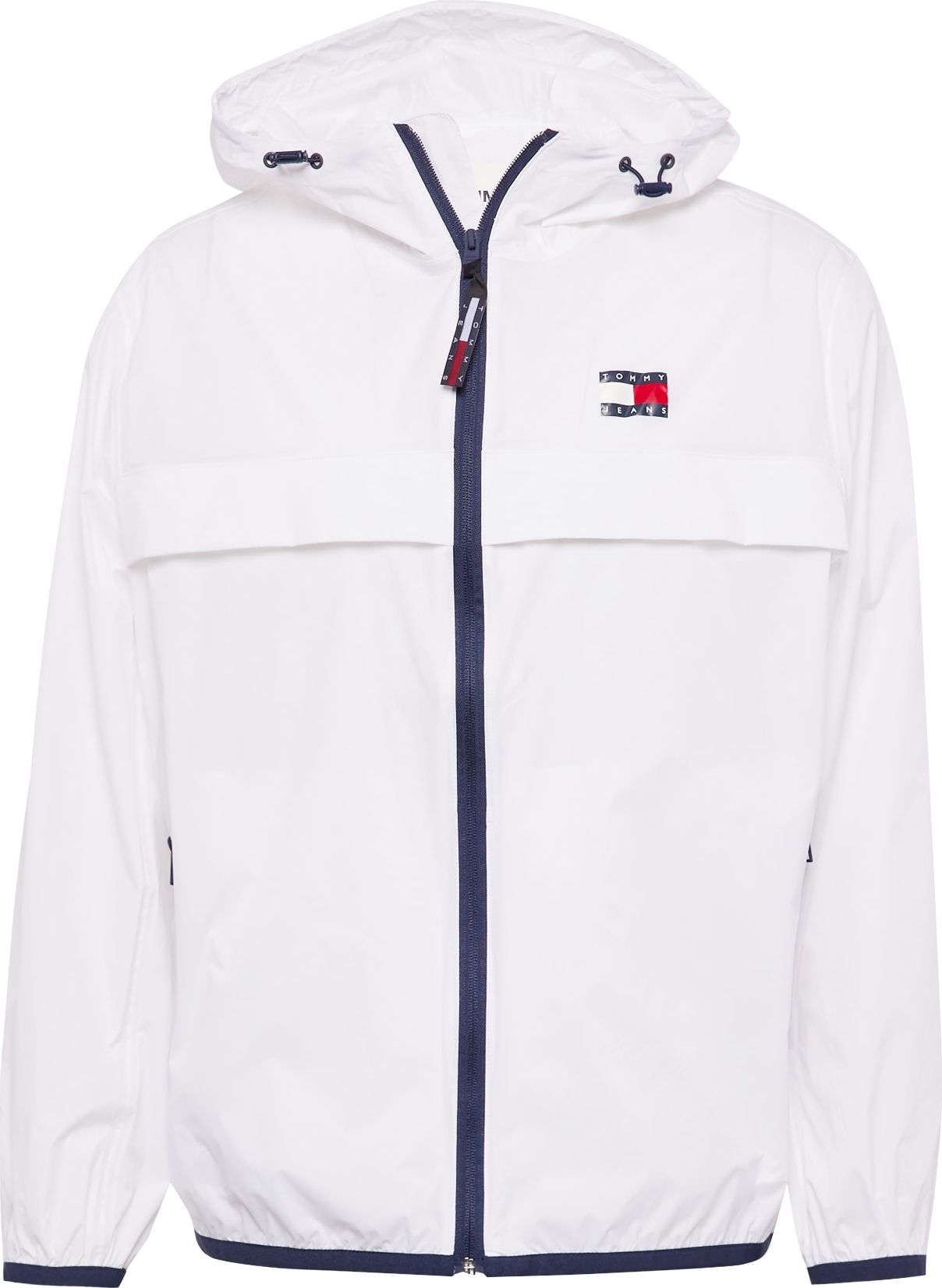 Tommy Jeans Přechodná bunda 'CHICAGO' námořnická modř / červená / bílá