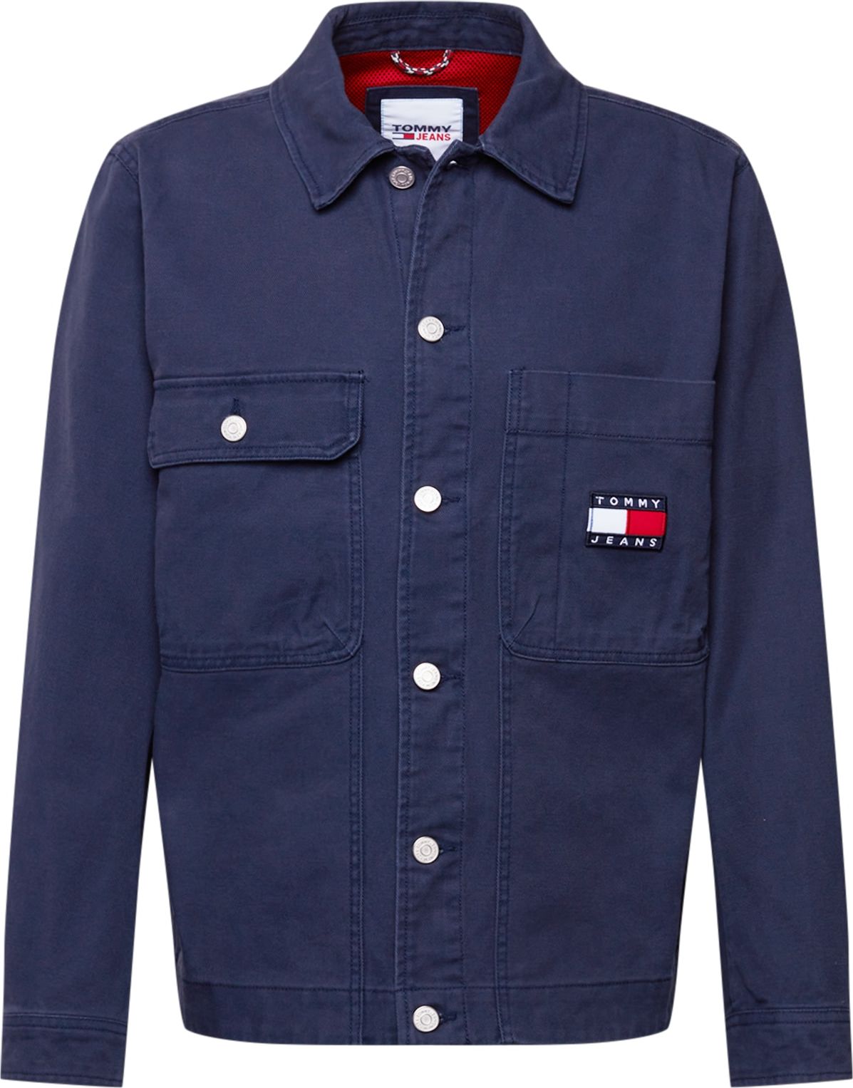 Tommy Jeans Přechodná bunda námořnická modř / červená / bílá