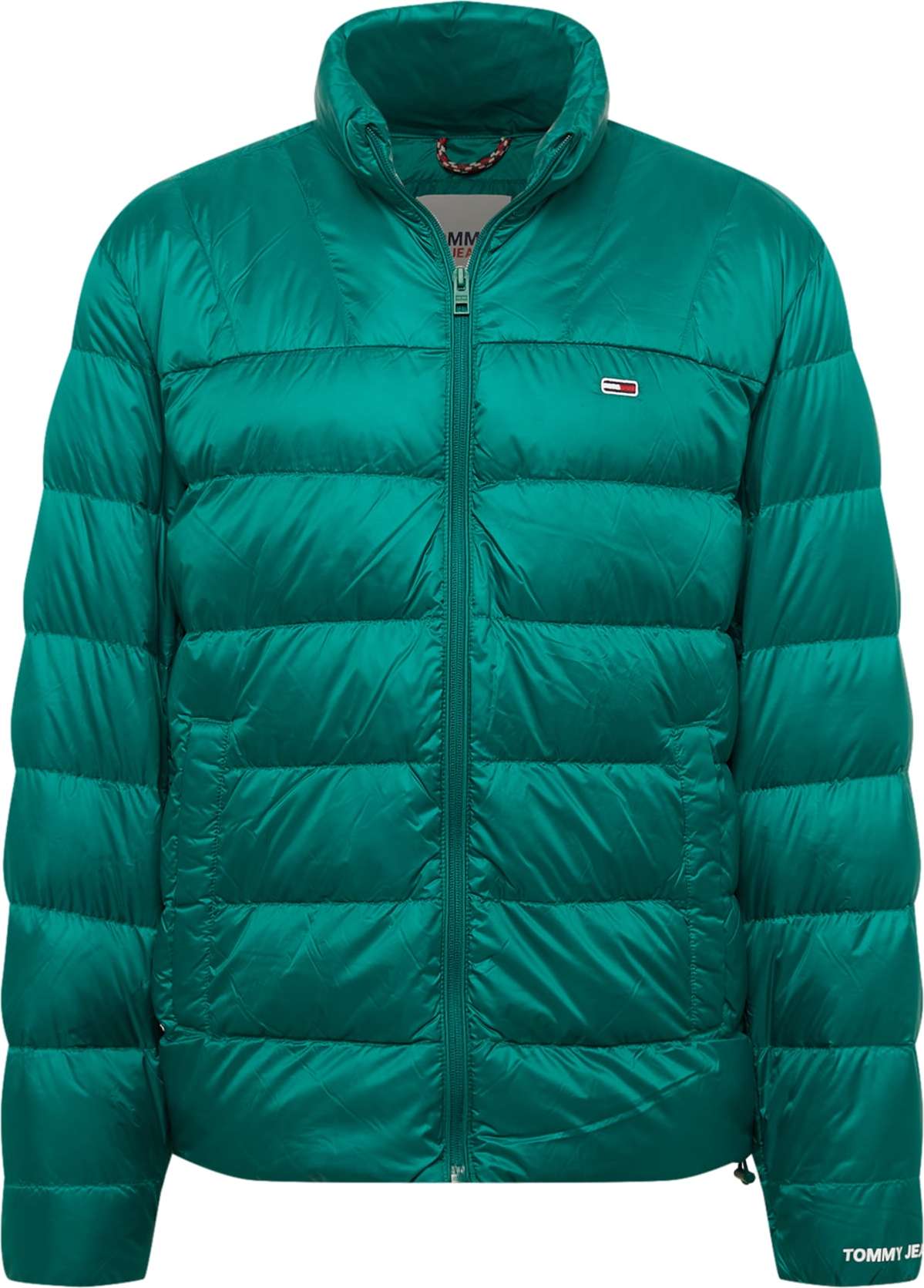 Tommy Jeans Přechodná bunda smaragdová