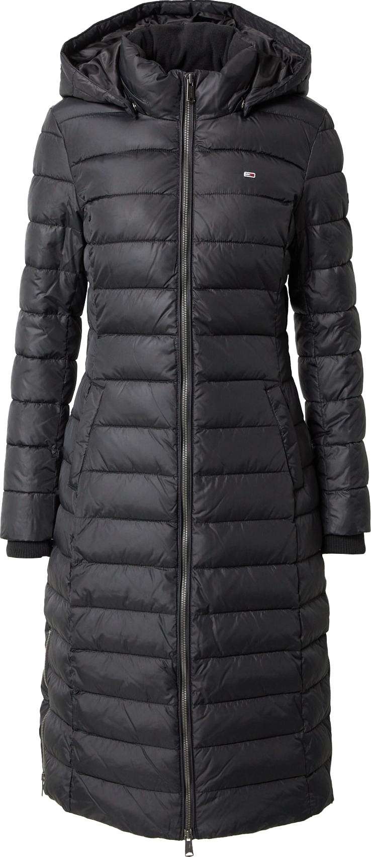Tommy Jeans Zimní kabát ohnivá červená / černá / bílá