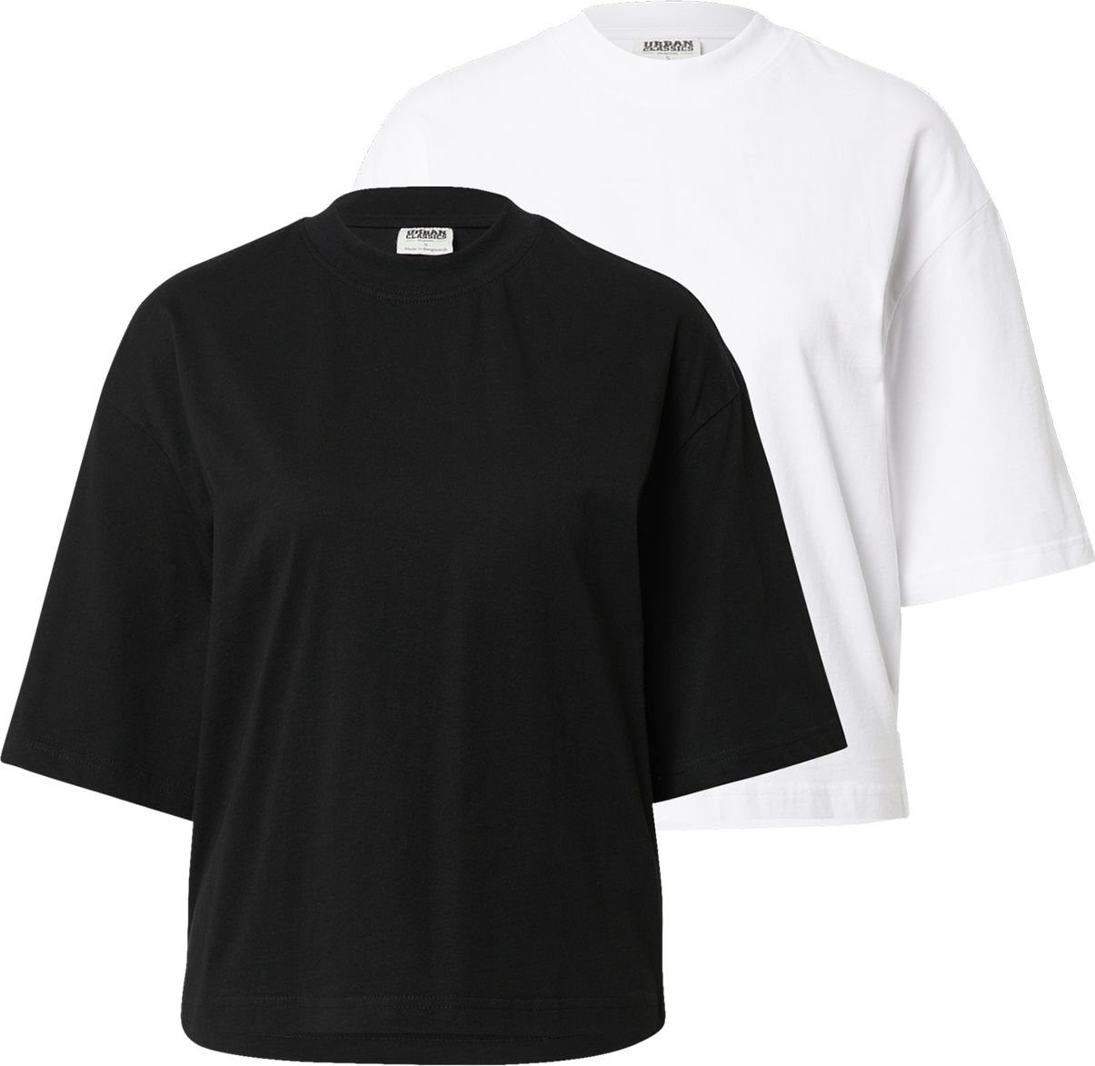 Urban Classics Oversized tričko černá / bílá