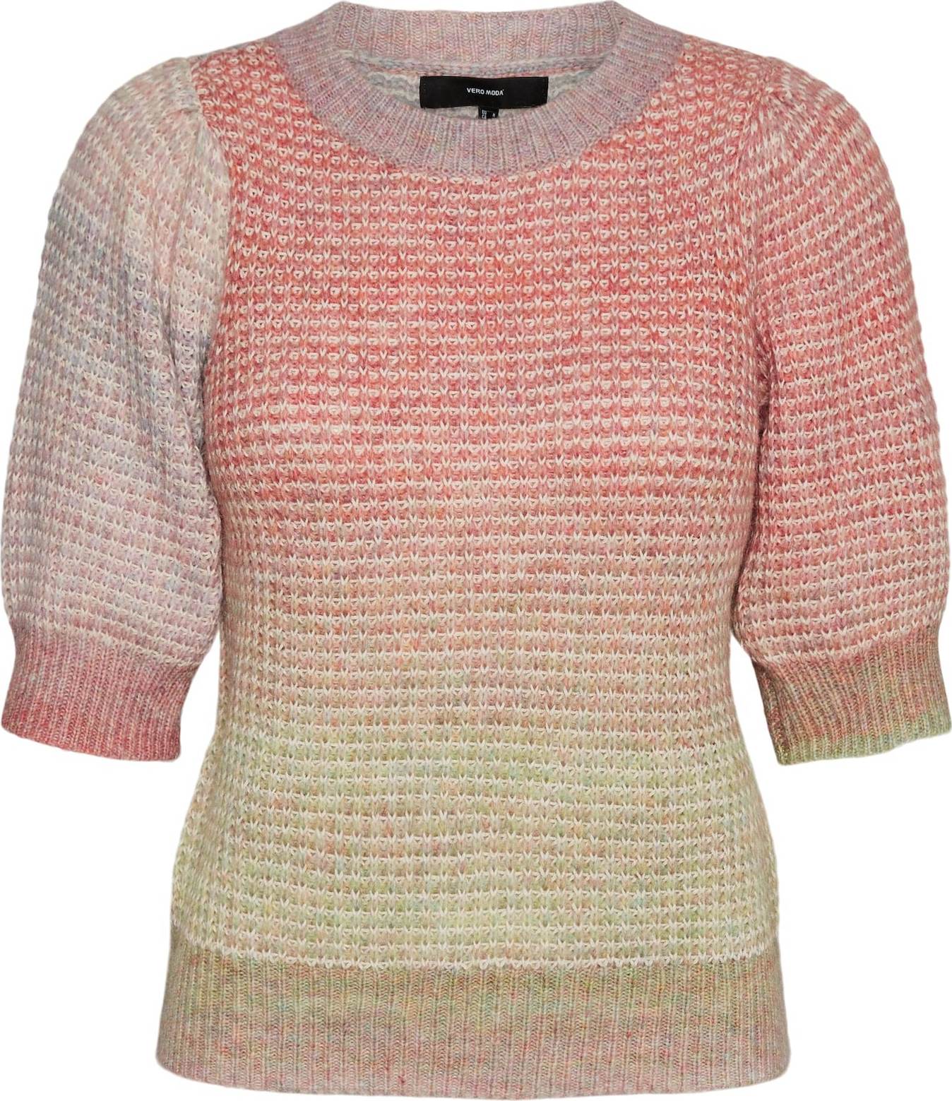 VERO MODA Svetr 'Rumo' mátová / fialová / pink / růže / jasně červená