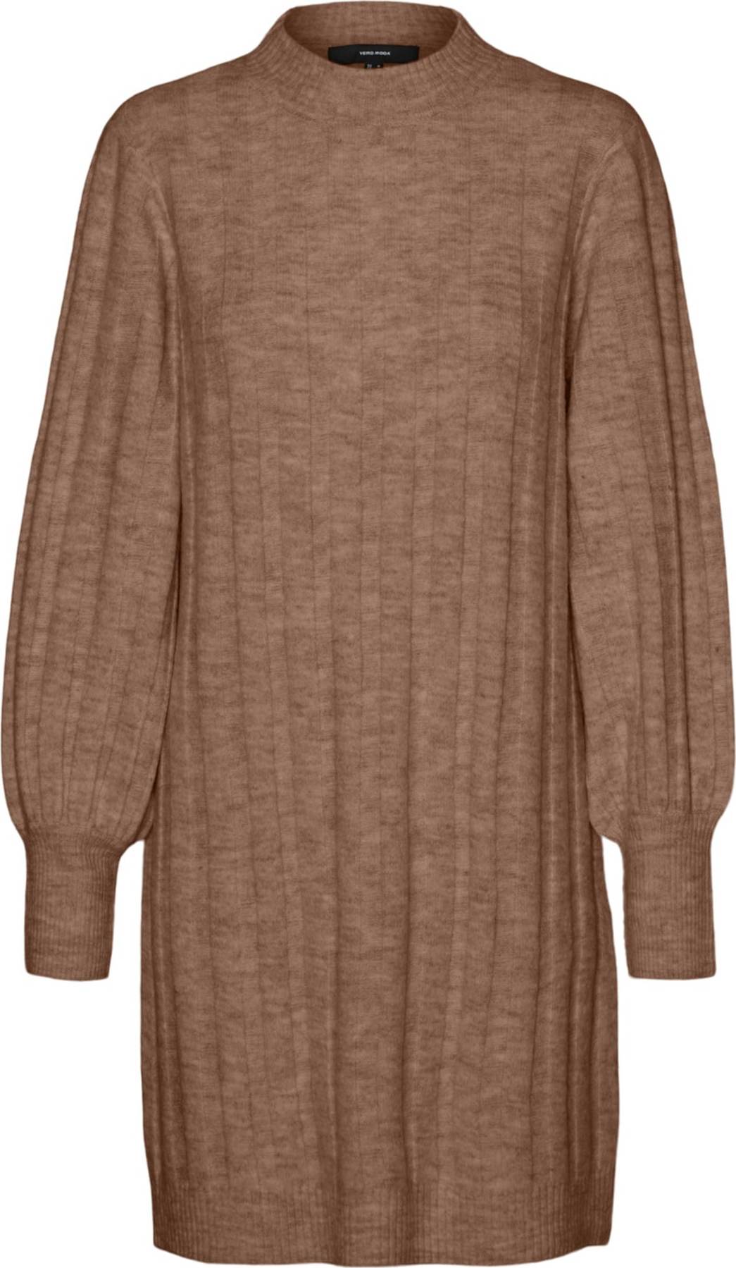 VERO MODA Úpletové šaty 'ALANIS' velbloudí