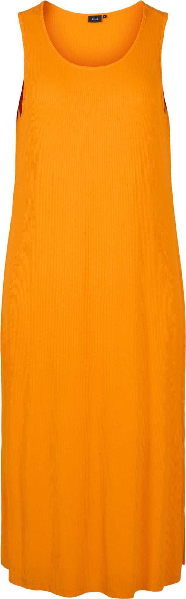 Zizzi Úpletové šaty 'CARLY' oranžová