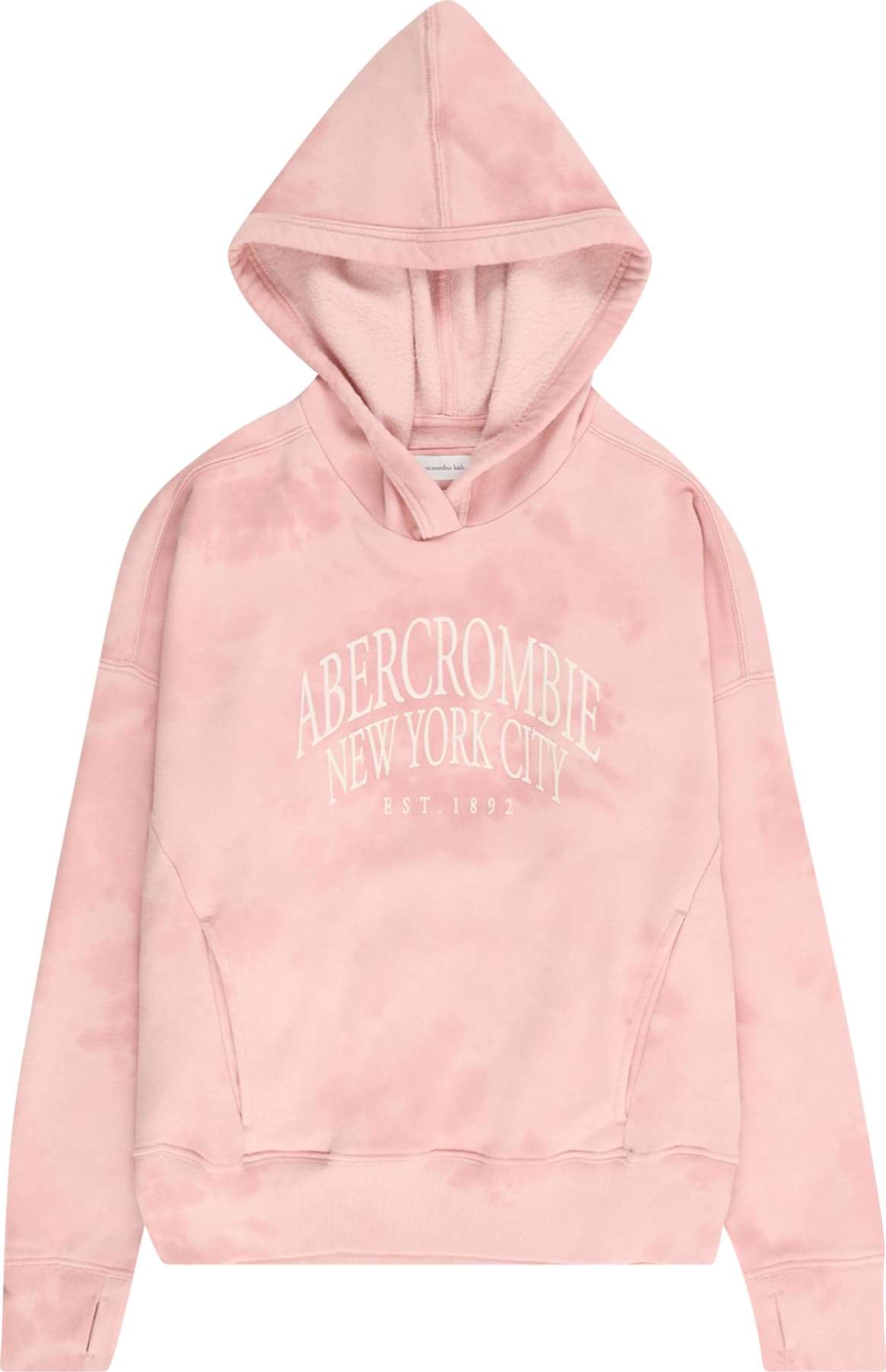 Abercrombie & Fitch Mikina starorůžová / světle růžová / bílá