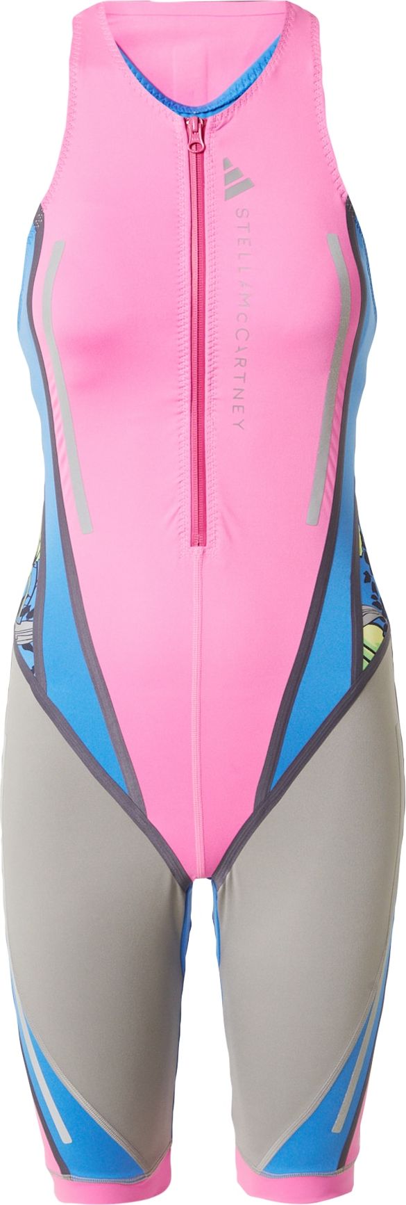 ADIDAS BY STELLA MCCARTNEY Sportovní plavky 'TrueNature' modrá / stříbrně šedá / světle zelená / pink