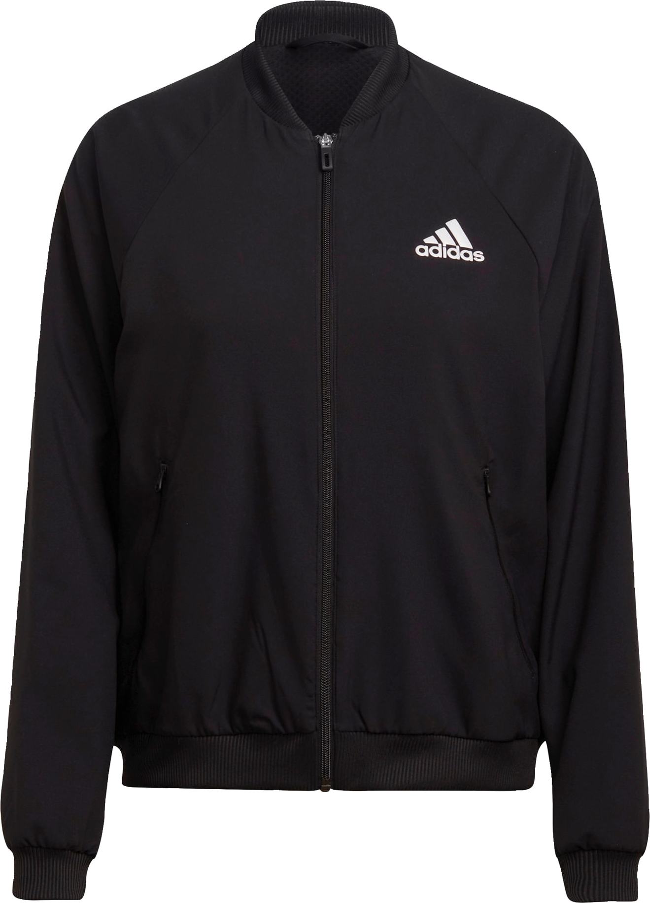 ADIDAS SPORTSWEAR Sportovní bunda černá / bílá