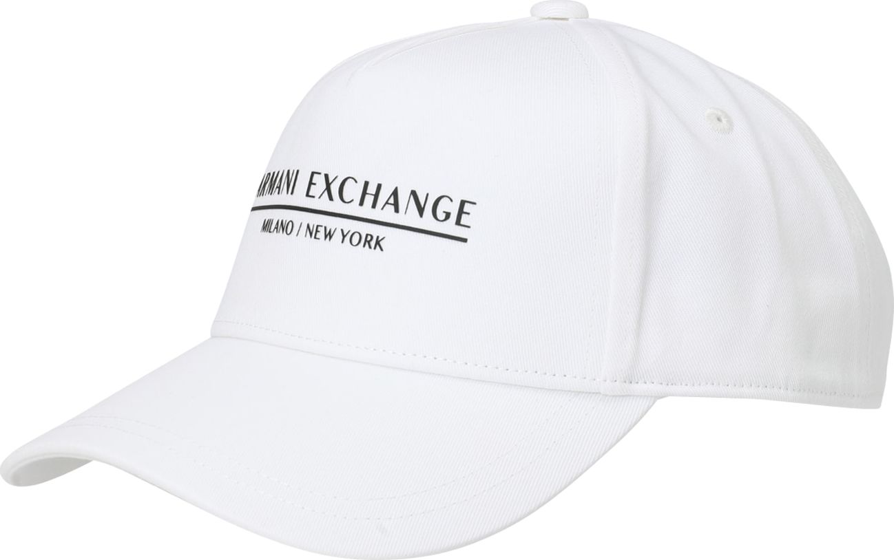 ARMANI EXCHANGE Kšiltovka černá / bílá