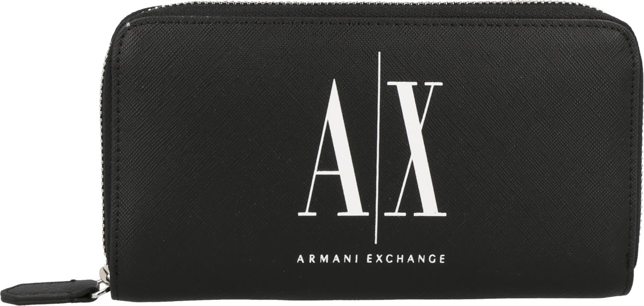 ARMANI EXCHANGE Peněženka černá / bílá