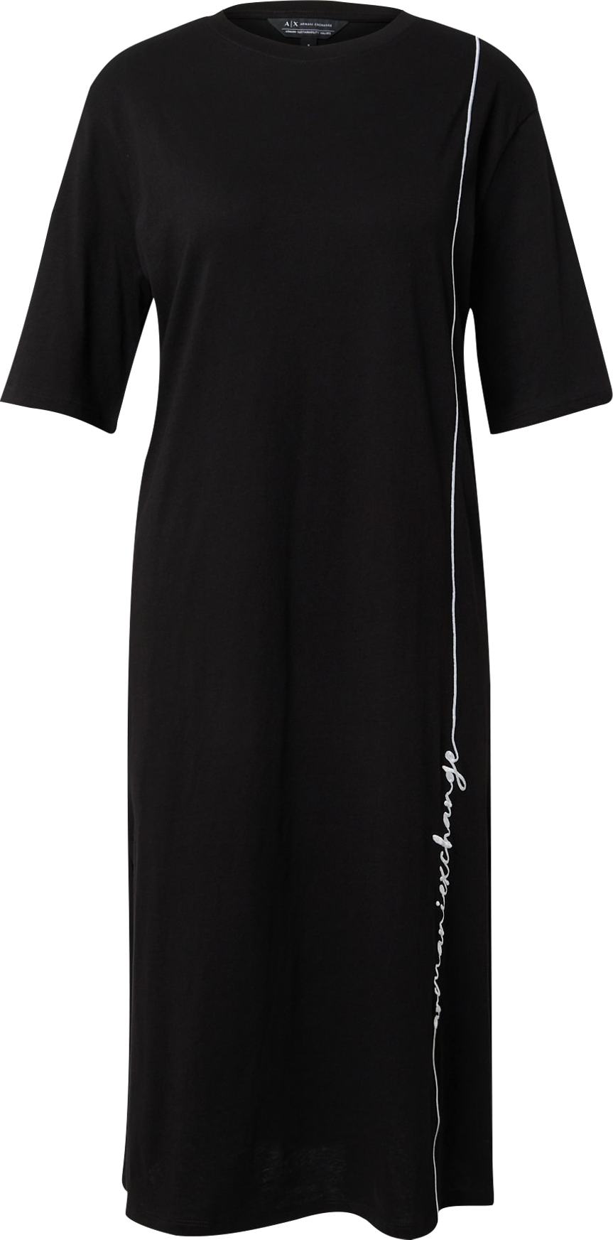 ARMANI EXCHANGE Šaty 'RYA' černá / bílá