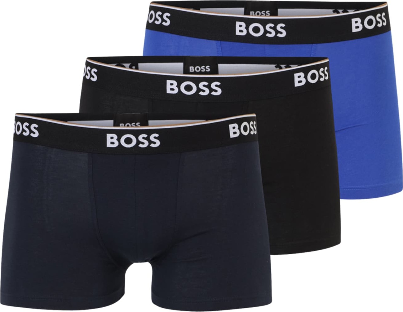 BOSS Black Boxerky modrá / kobaltová modř / černá / bílá
