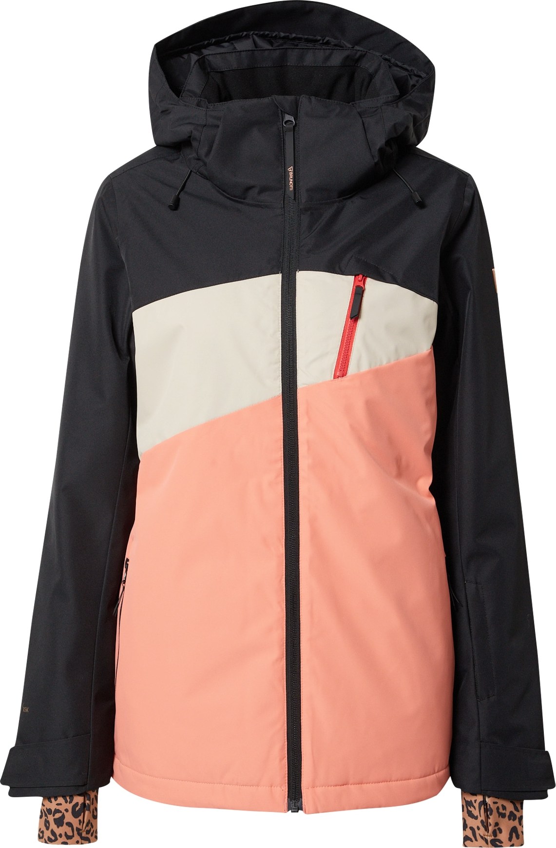 BRUNOTTI Outdoorová bunda krémová / námořnická modř / růžová
