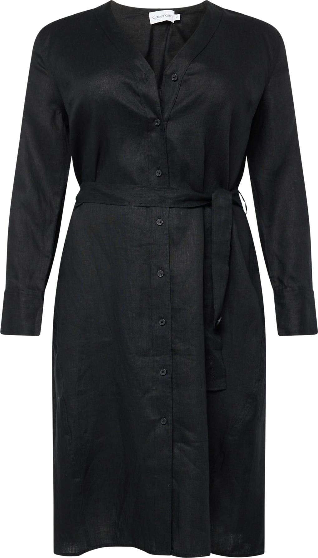 Calvin Klein Curve Košilové šaty 'INCLU' černá