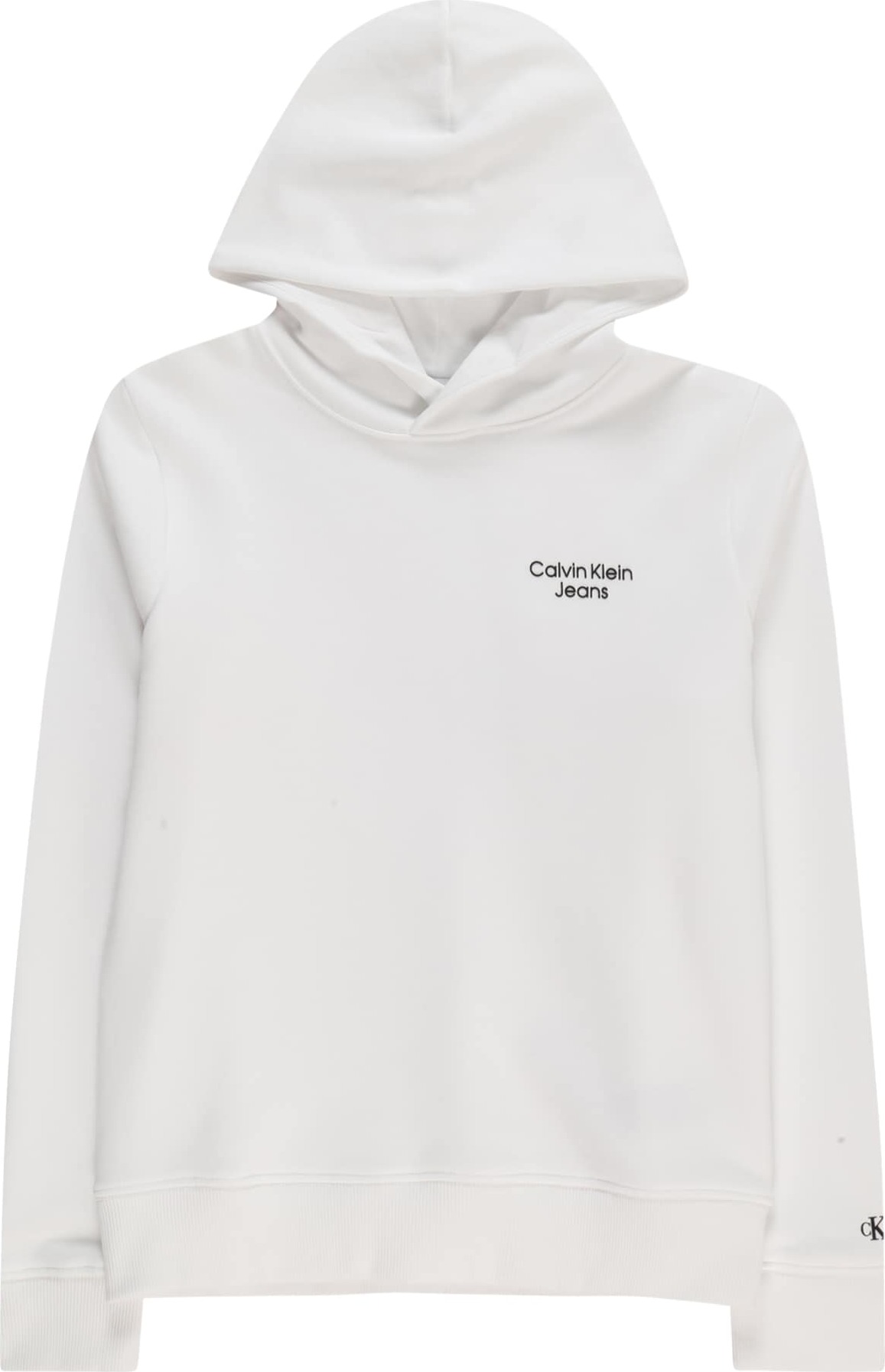 Calvin Klein Jeans Mikina černá / bílá