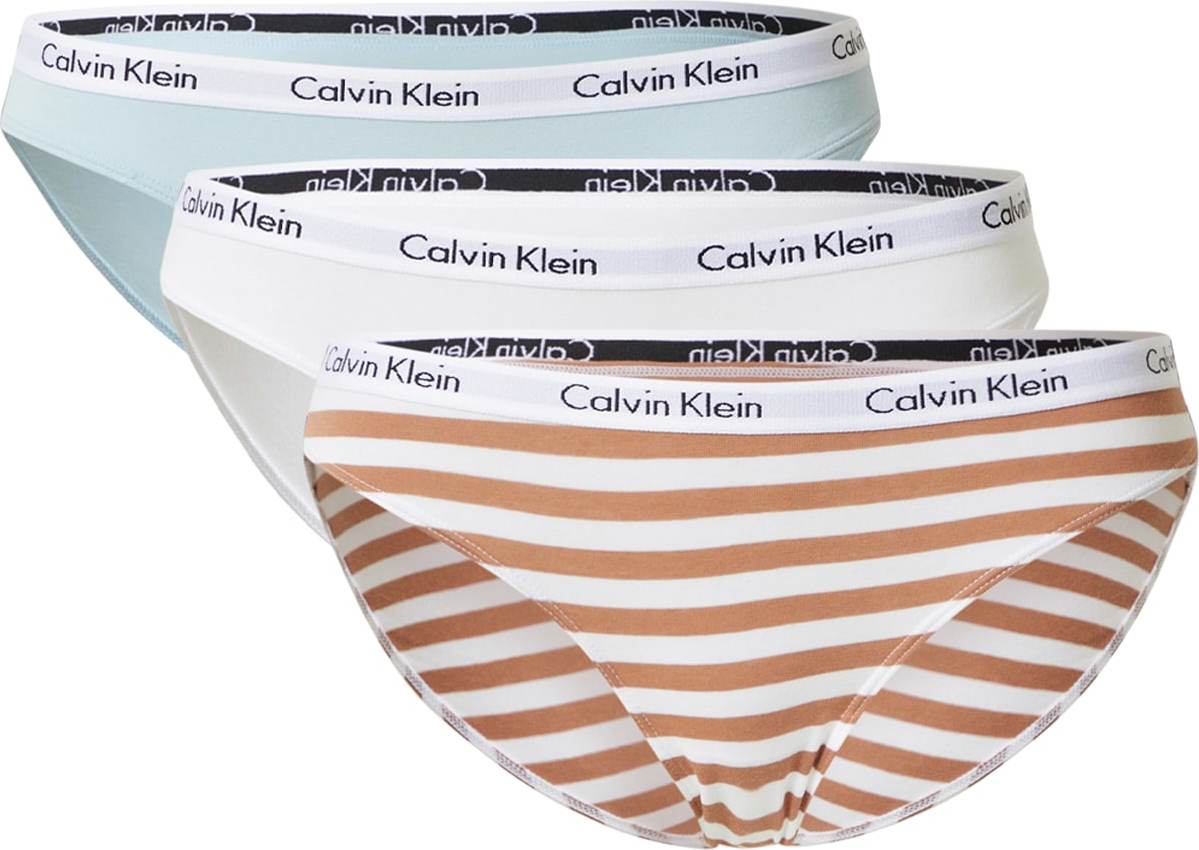 Calvin Klein Underwear Kalhotky světlemodrá / hnědá / černá / bílá