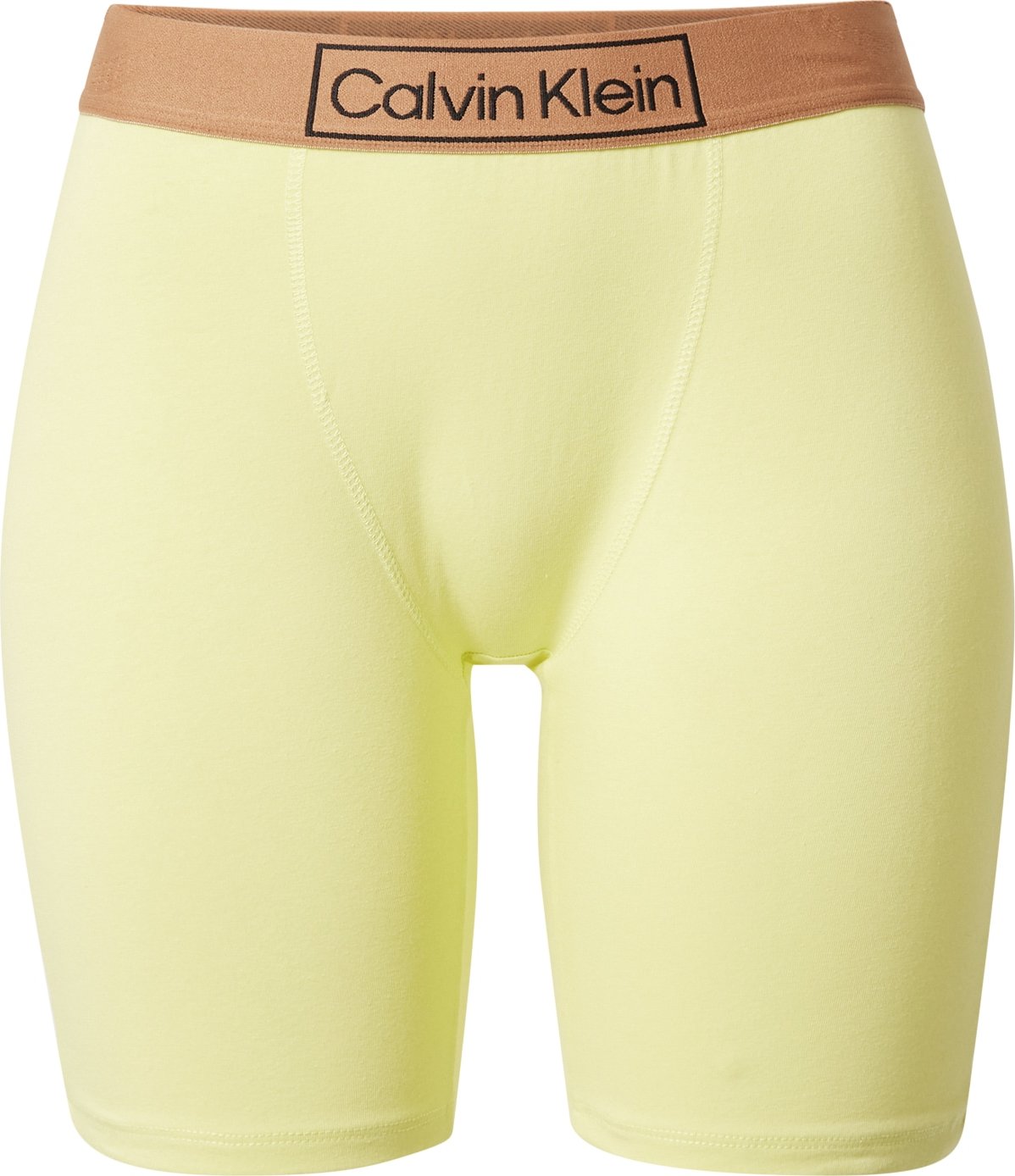 Calvin Klein Underwear Pyžamové kalhoty světle hnědá / limone / černá