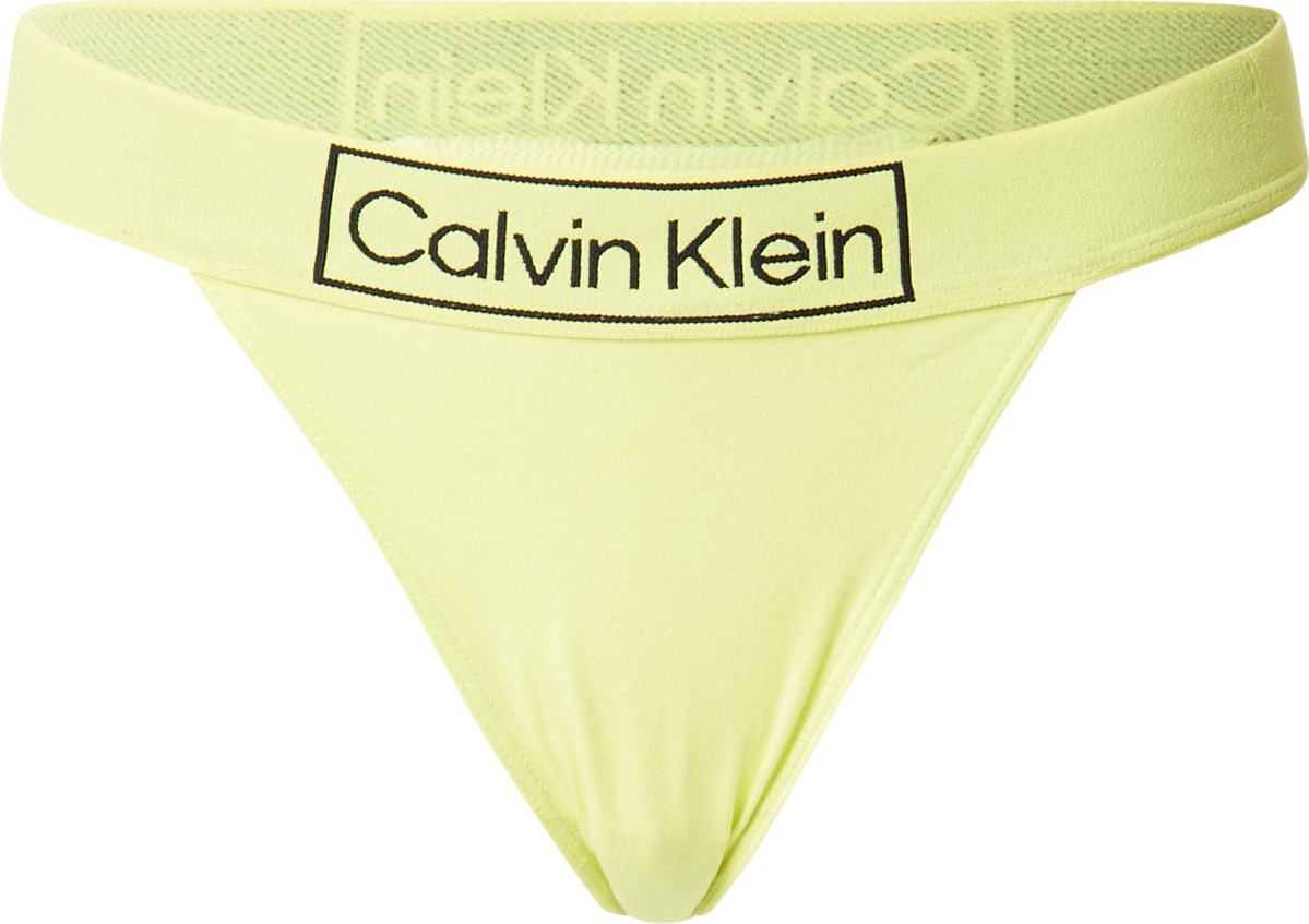 Calvin Klein Underwear Tanga citronová / černá