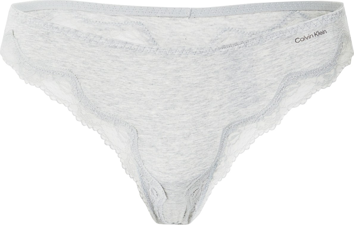 Calvin Klein Underwear Tanga šedý melír
