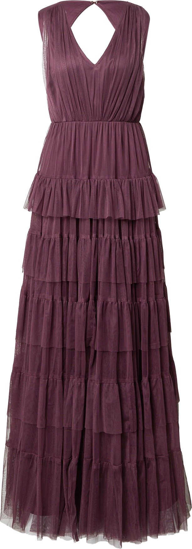 Coast Společenské šaty 'Tulle Tiered Maxi Dress' bobule