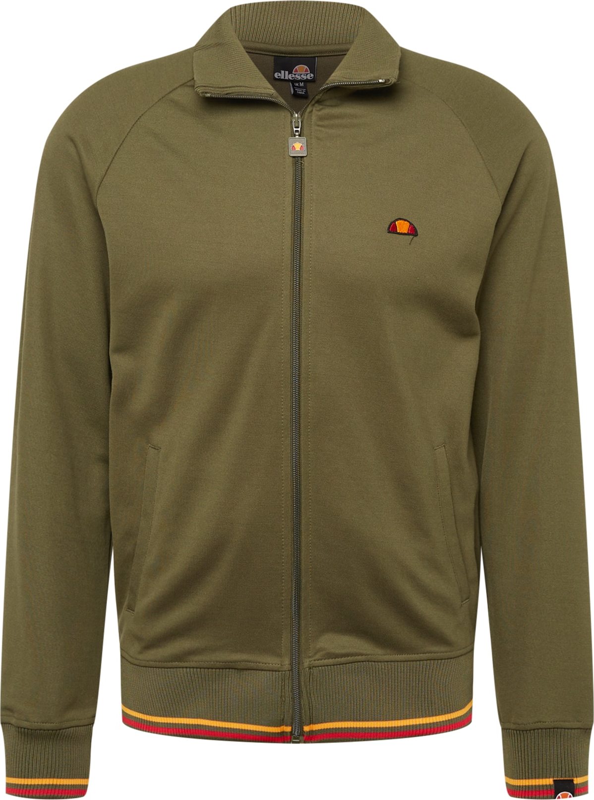 ELLESSE Mikina 'Rome' khaki / mandarinkoná / grenadina