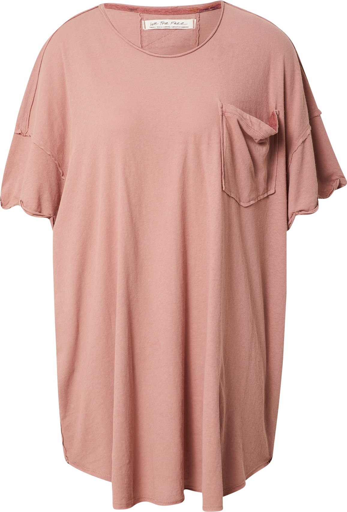 Free People Oversized tričko 'TAKE IT EASY' starorůžová