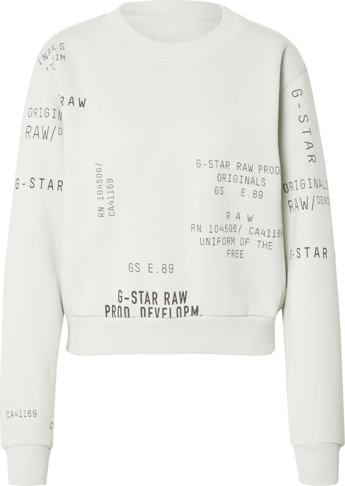 G-Star RAW Mikina černá / bílá