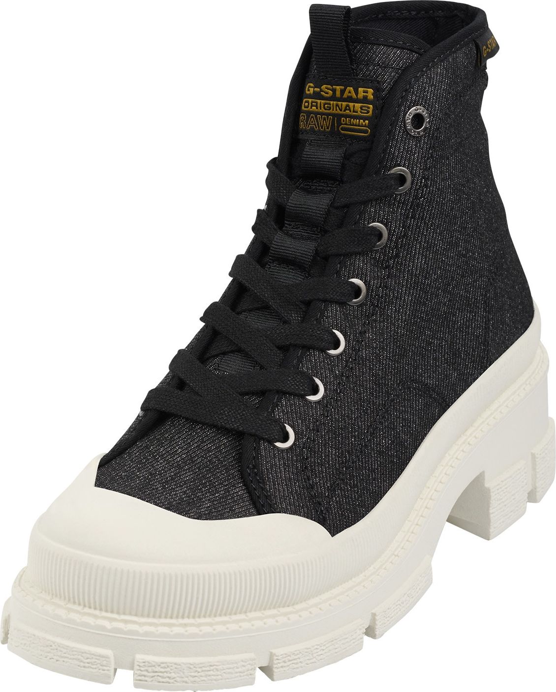 G-Star RAW Šněrovací kozačky černá