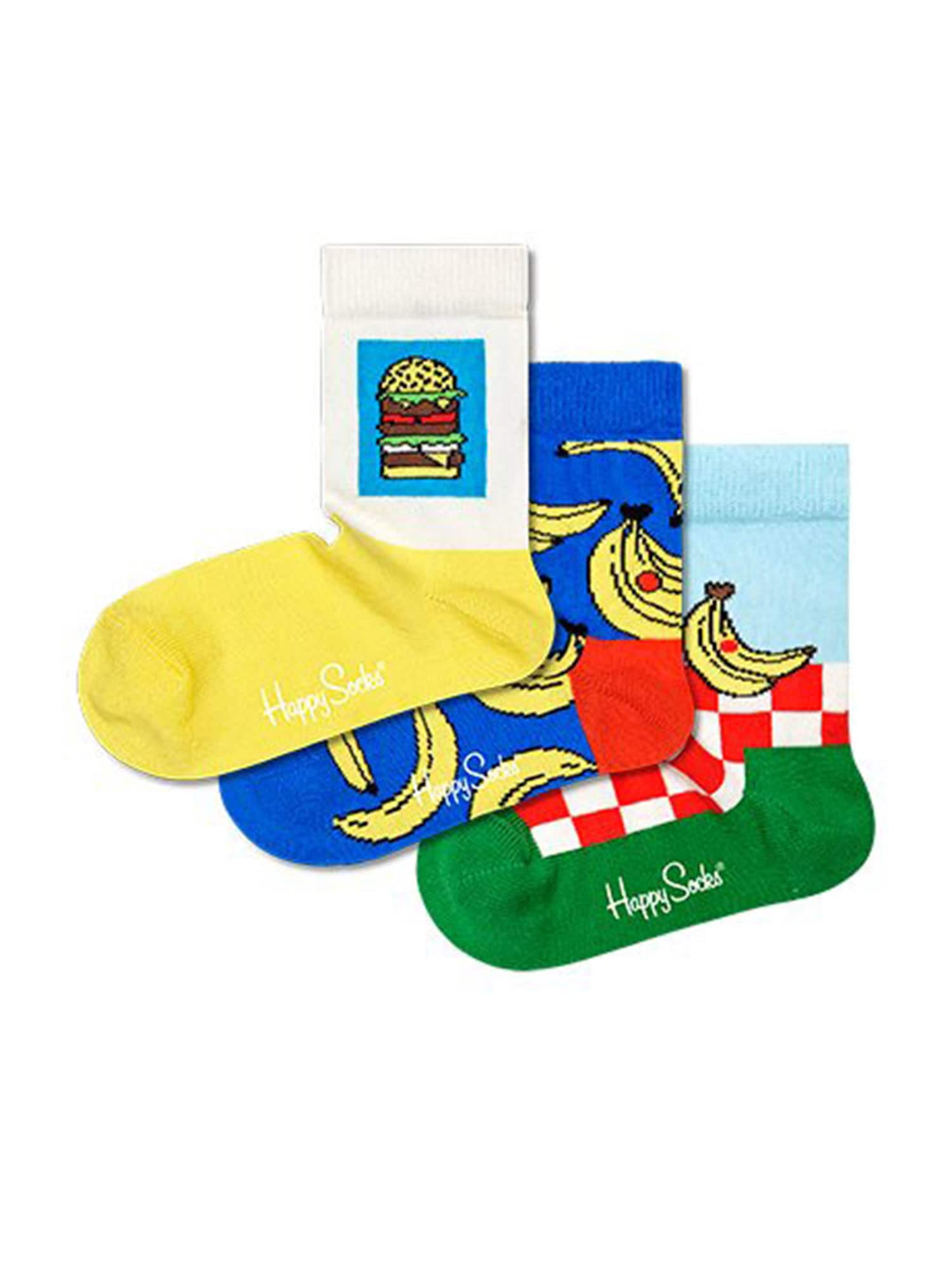 Happy Socks Ponožky 'Picnic' modrá / světle žlutá / zelená / světle červená