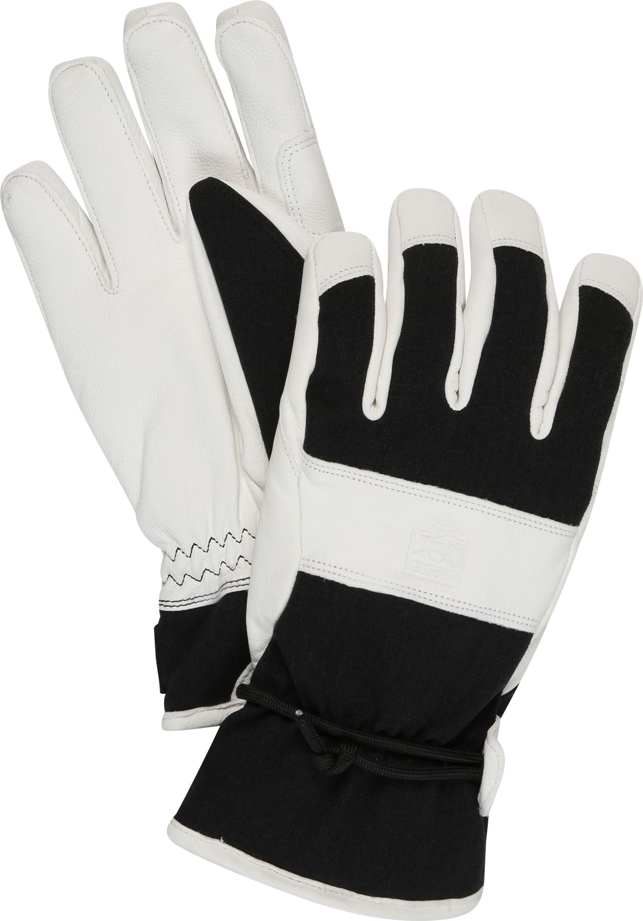 Hestra Sportovní rukavice 'Voss' černá / bílá