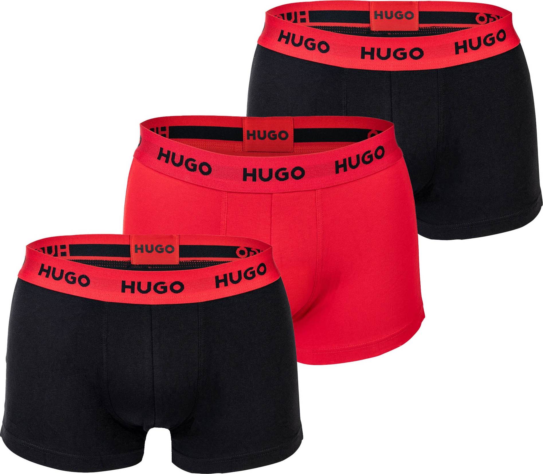 HUGO Boxerky krvavě červená / černá