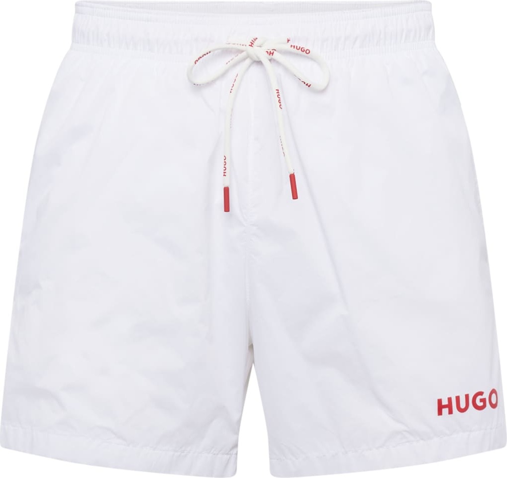 HUGO Plavecké šortky 'HAITI' červená / offwhite