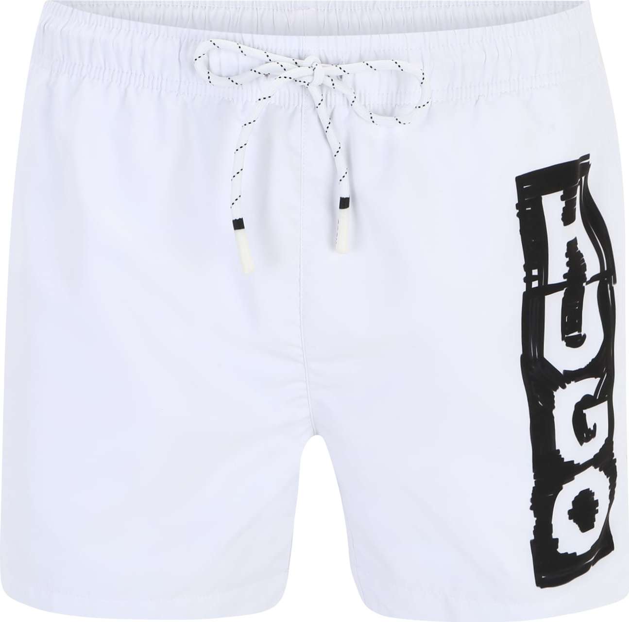 HUGO Plavecké šortky 'TAG' černá / bílá