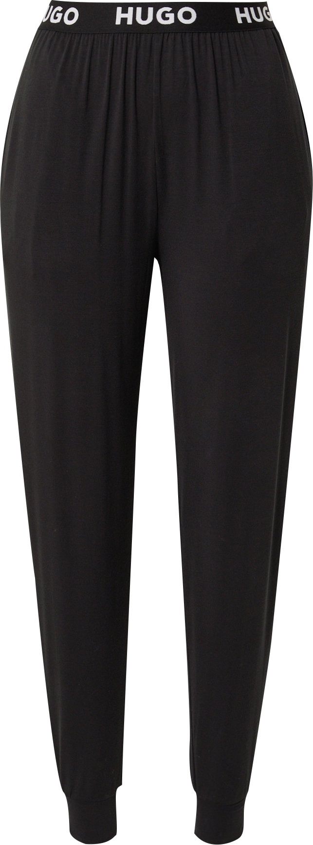HUGO Pyžamové kalhoty černá / bílá