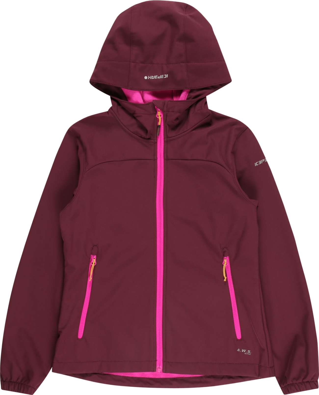 ICEPEAK Outdoorová bunda 'KOBRYN' šedá / pink / burgundská červeň