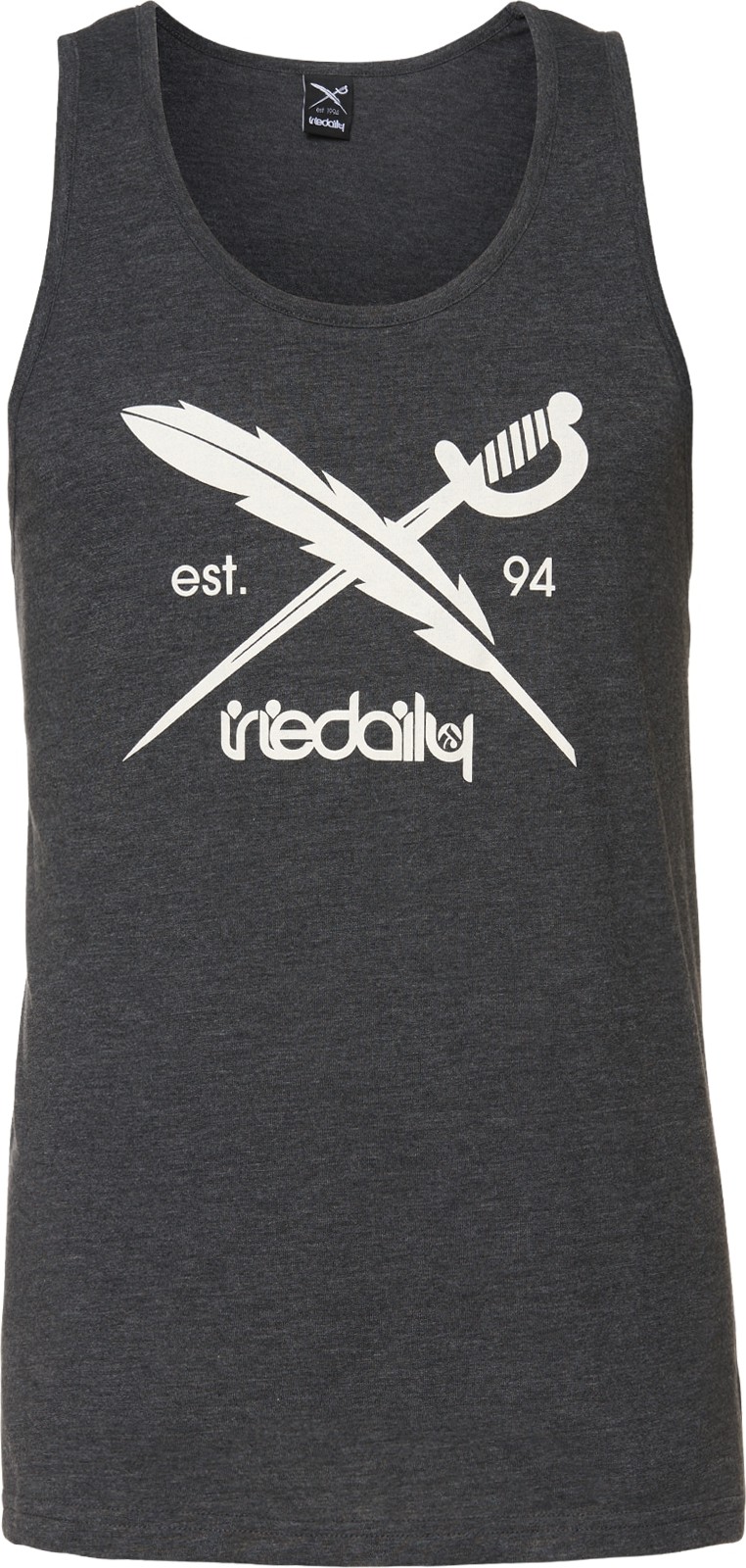 Iriedaily Tričko 'Daily Flag' antracitová / bílá