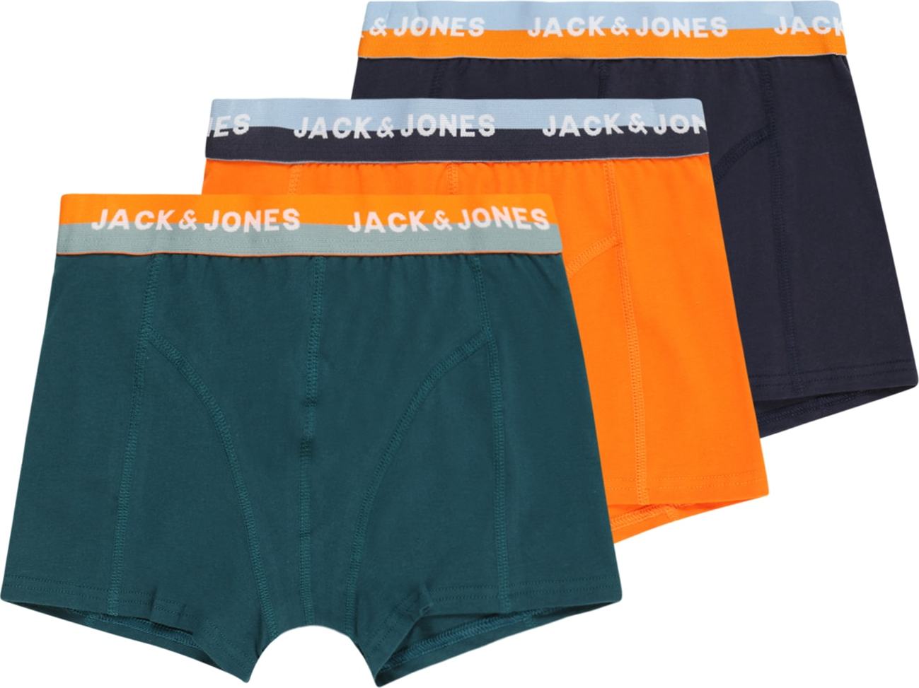 Jack & Jones Junior Spodní prádlo 'ALEX' marine modrá / smaragdová / oranžová