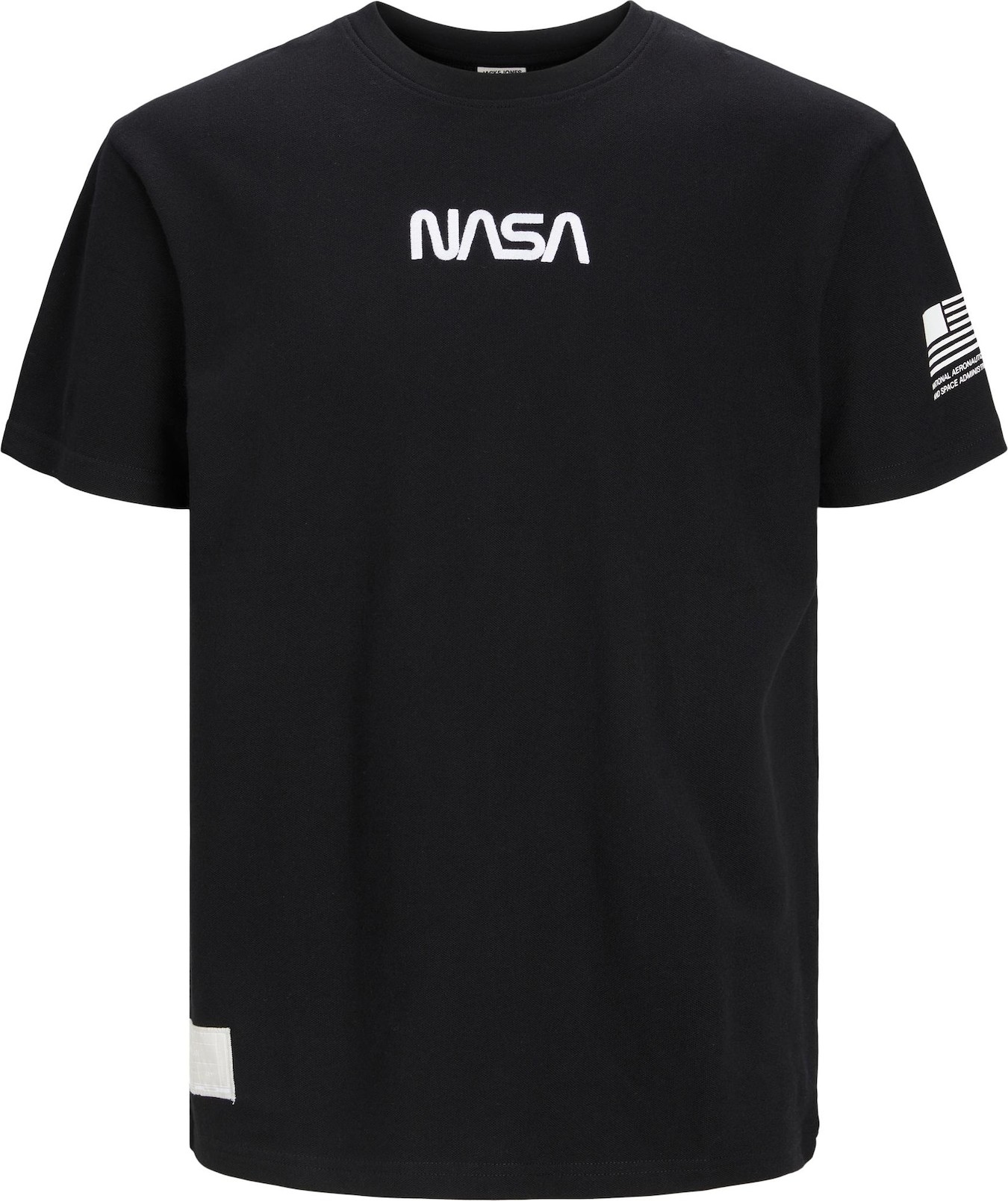Jack & Jones Junior Tričko 'Nasa' černá / bílá