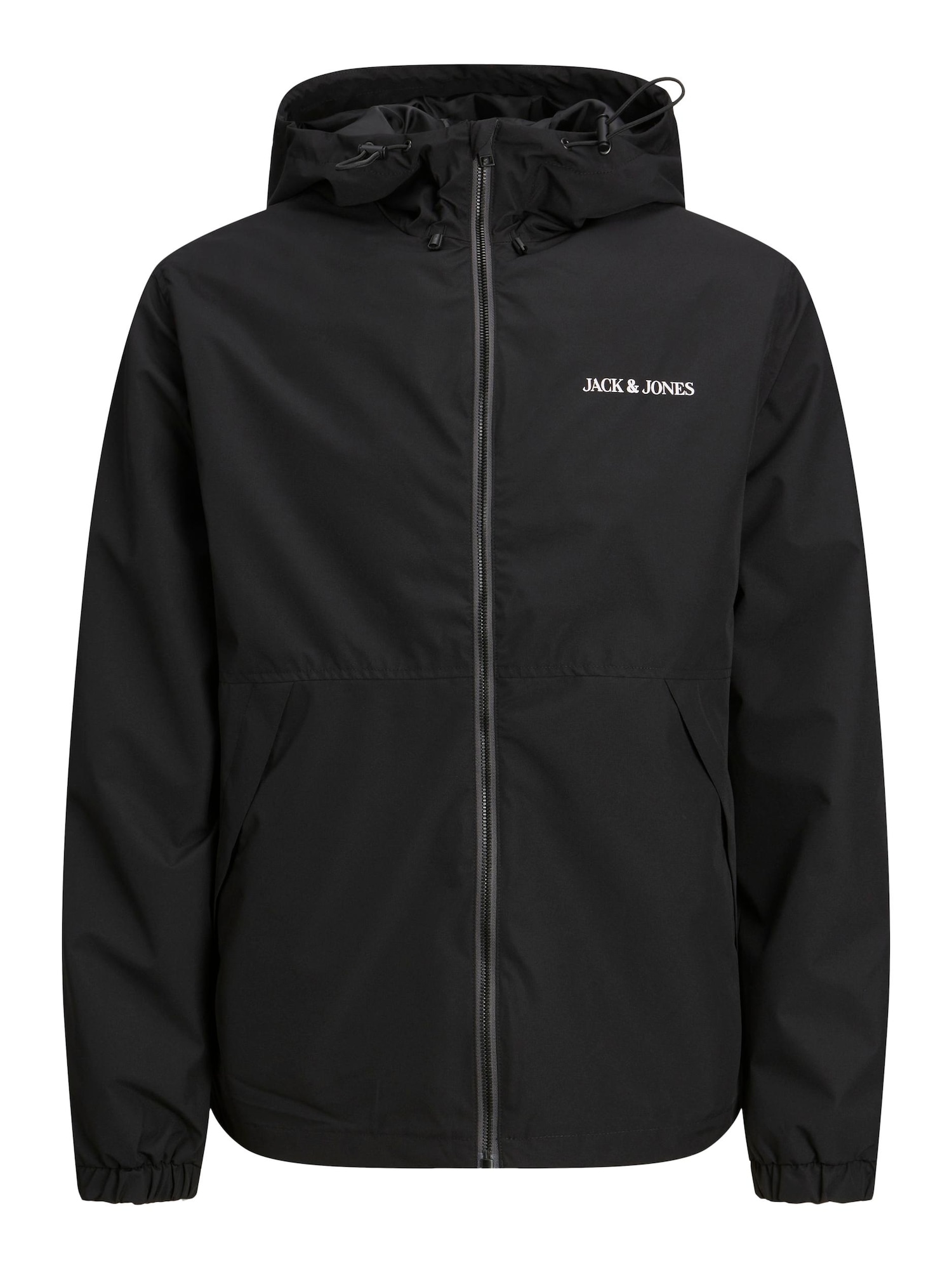 JACK & JONES Přechodná bunda 'CHUCK' černá / bílá