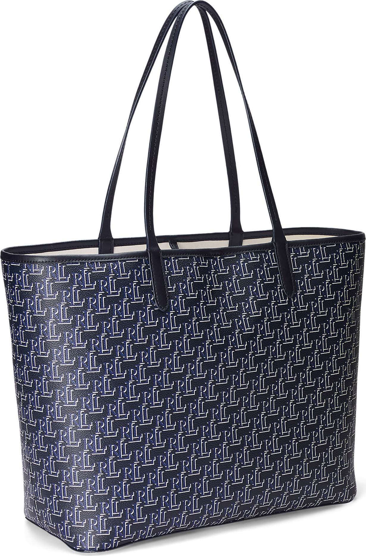 Lauren Ralph Lauren Nákupní taška 'COLLINS' námořnická modř / tmavě modrá / bílá