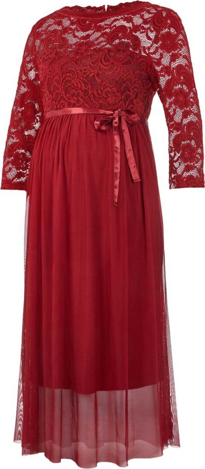 MAMALICIOUS Šaty 'Mivana' krvavě červená