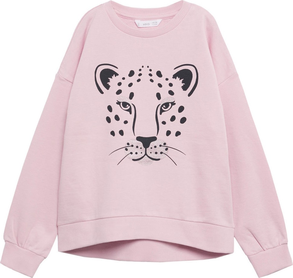 MANGO KIDS Mikina 'Dublini' růžová / černá