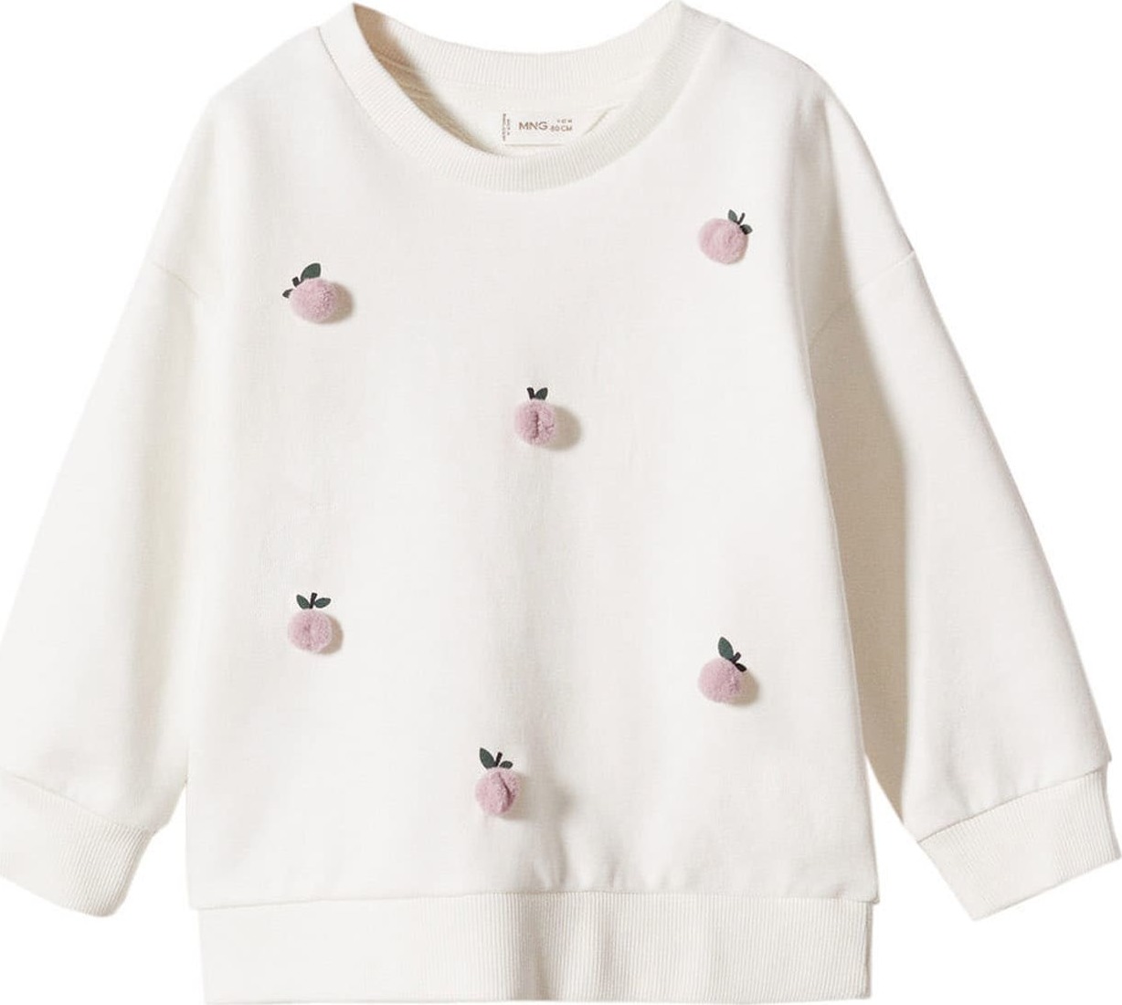 MANGO KIDS Mikina růžová / bílá