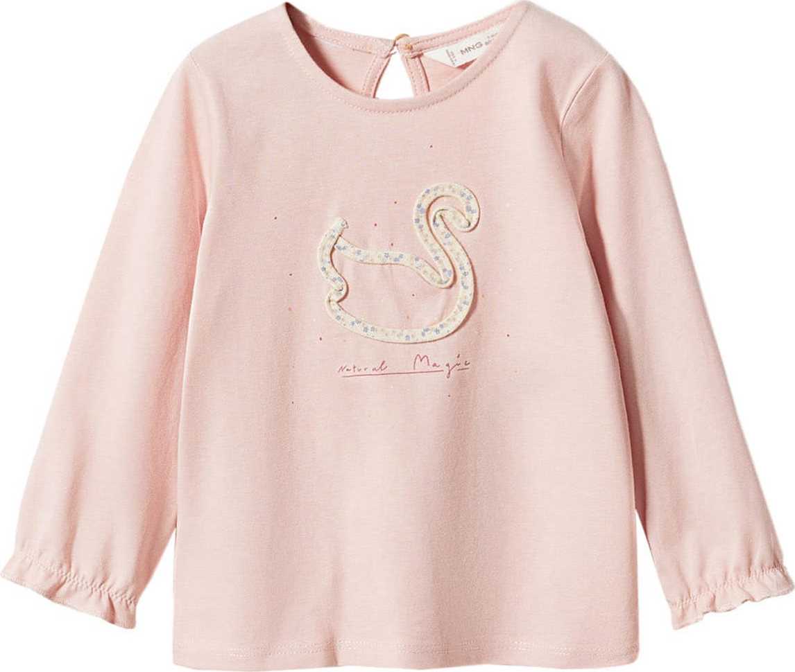 MANGO KIDS Tričko 'BLOOM' růžová