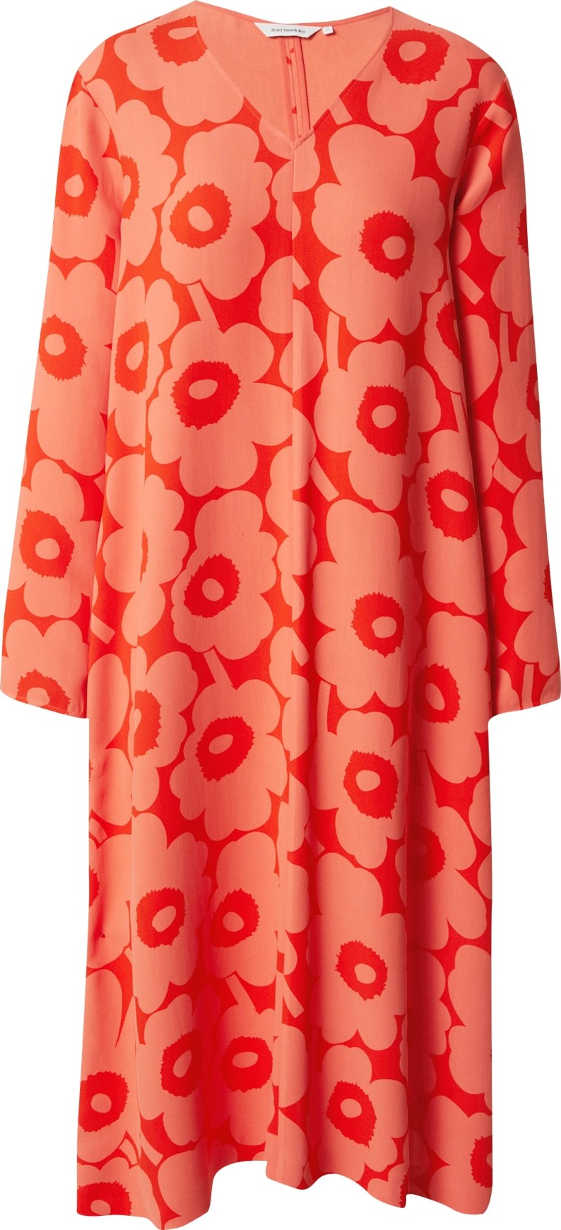 Marimekko Šaty 'Emmakaisa Unikko' červená / oranžově červená