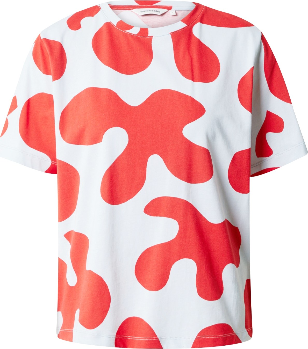 Marimekko Tričko 'Amela' světlemodrá / oranžově červená