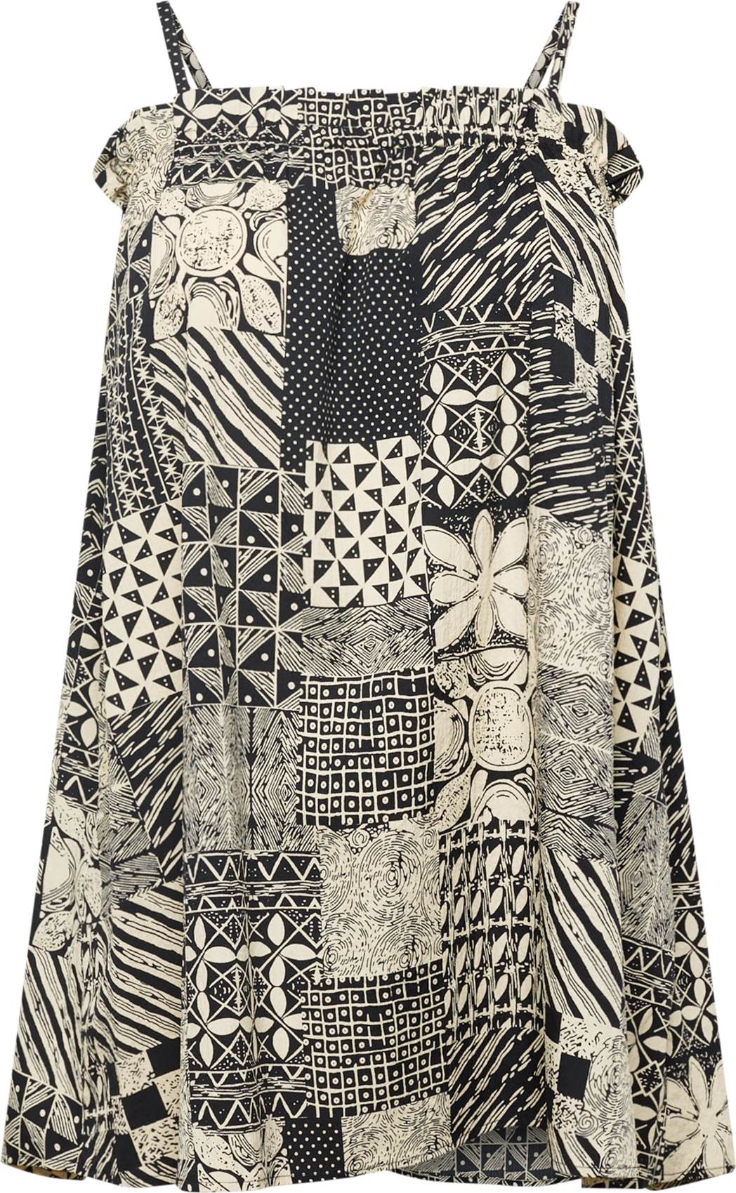 Nasty Gal Plus Šaty krémová / černá